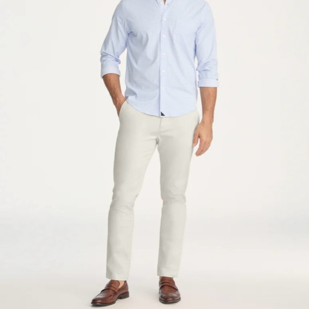 UNTUCKit Men's Chino Straight Fit Pants Stone Gray Cotton Blend 38x32 - GUC